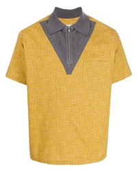 Anglozine Lalo Panelled Zipped Polo Shirt