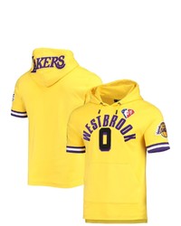 PRO STANDARD Russell Westbrook Gold Los Angeles Lakers Name Number Short Sleeve Pullover Hoodie At Nordstrom