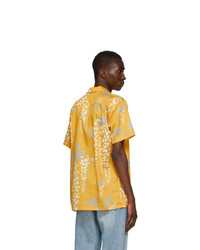 DOUBLE RAINBOUU Yellow Over The Falls Hawaiian Shirt