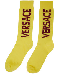 Versace Yellow Logo Socks