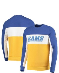 Junk Food Royalgold Los Angeles Rams Color Block Pullover Sweatshirt At Nordstrom