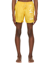 Mustard Print Swim Shorts
