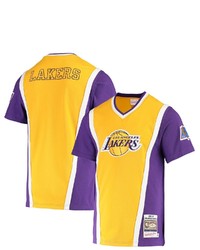 Mitchell & Ness Purple Los Angeles Lakers 1996 1997 Hardwood Classics On Court Authentic Shooting T Shirt At Nordstrom