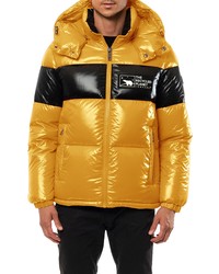The Recycled Planet Company Reclaimed Down Puffer Coat With Removable Hood