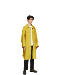 Issey Miyake Men Yellow Cloth Coat