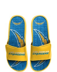FOCO Los Angeles Chargers Wordmark Gel Slide Sandals In Navy At Nordstrom