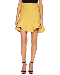 Mustard Ruffle Mini Skirt