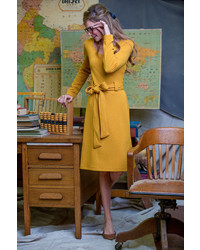 Shabby Apple Belinda Dress Mustard