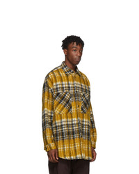 Faith Connexion Black And Yellow Tweed Overshirt