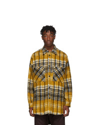 Faith Connexion Black And Yellow Tweed Overshirt