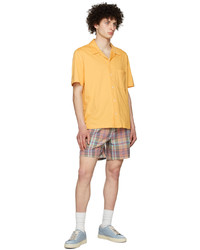 Ps By Paul Smith Yellow Cotton Short Sleeve Shirt