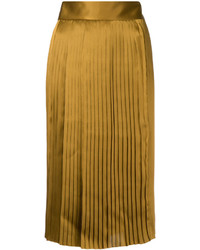 Mustard Silk Skirt