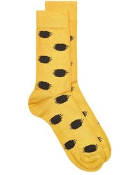 Topman Mustard Spot Socks