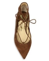 Paul Andrew Murad Suede Lace Up Flats