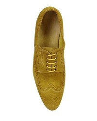 Calzoleria Toscana Washed Suede Brogue Derby Lace Up Shoes