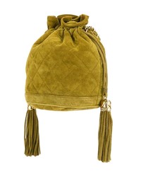 Chanel Vintage Fringed Bucket Shoulder Bag