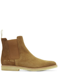 Common Projects Brown Suede Chelsea Boots