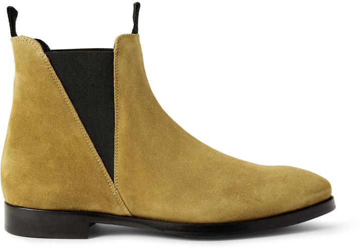 mustard yellow chelsea boots