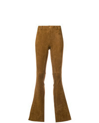 Mustard Suede Flare Pants