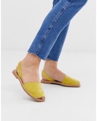 SOLILLAS Yellow Leather Orcan Sandals