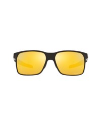 Oakley 59mm Polarized Rectangle Sunglasses In Polished Blackprizm 24k At Nordstrom