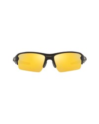 Oakley 61mm Polarized Rectangle Sunglasses In Matte Blackprizm 24k At Nordstrom