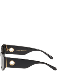 Linda Farrow Black Debbie Sunglasses