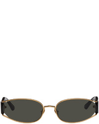 Linda Farrow Black Gold Shelby Sunglasses