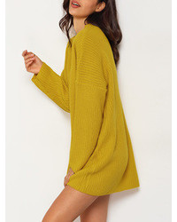 Long Sleeve Slouchy Sweater Dress