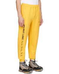 Helmut Lang Yellow Cotton Lounge Pants