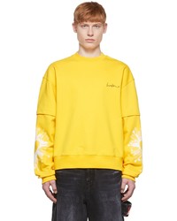 We11done Yellow Cotton Sweatshirt