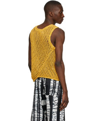 Nicholas Daley Yellow Hand Knitted Tank Top