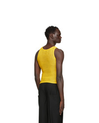 Situationist Yellow Wool Knit Tank Top