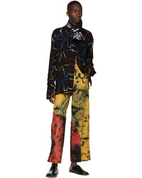 Bloke Red Yellow Hand Dyed Trousers