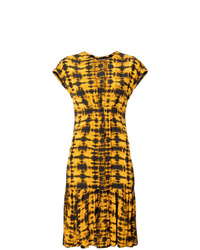 Mustard Tie-Dye Midi Dress