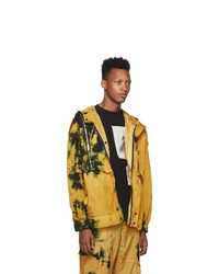 Palm Angels Yellow Tie Dye Windbreaker Jacket