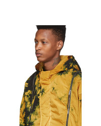 Palm Angels Yellow Tie Dye Windbreaker Jacket