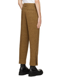 Solid Homme Brown Pleated Wide Trousers