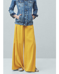 Mango Outlet Flowy Palazzo Trousers