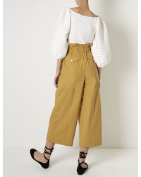 Sonia Rykiel Mustard Cotton High Waisted Trousers