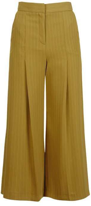 yellow pinstripe pants