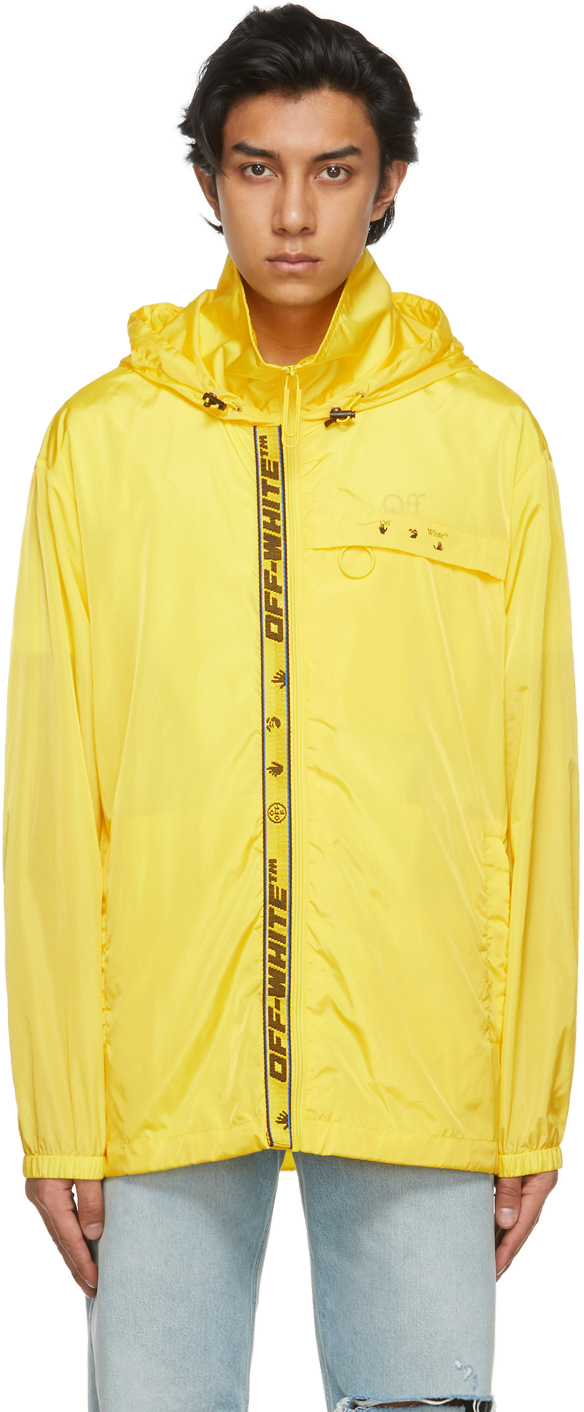 Off-White Yellow Maize Windbreaker Jacket, $980 | SSENSE | Lookastic