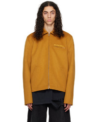 Mustard Wool Shirt Jacket