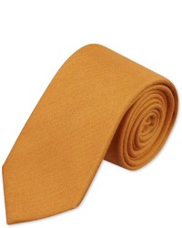 Charles Tyrwhitt Woven Wool Plain Mustard Tie