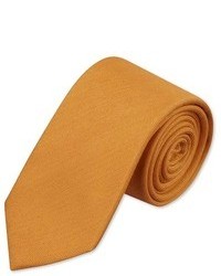 Charles Tyrwhitt Woven Wool Plain Mustard Tie