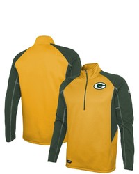 New Era Gold Green Bay Packers Combine Authentic Two A Days Half Zip Jacket At Nordstrom