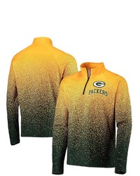 FOCO Goldgreen Green Bay Packers Gradient Raglan Quarter Zip Jacket At Nordstrom