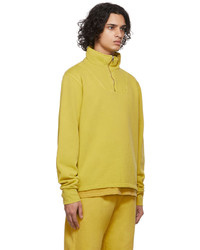 Les Tien Yellow Half Zip Yacht Sweatshirt