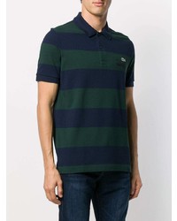 lacoste live Embroidered Logo Striped Polo Shirt