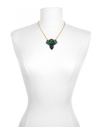 Charm & Chain Sandy Hyun Blue And Green Crystal Necklace